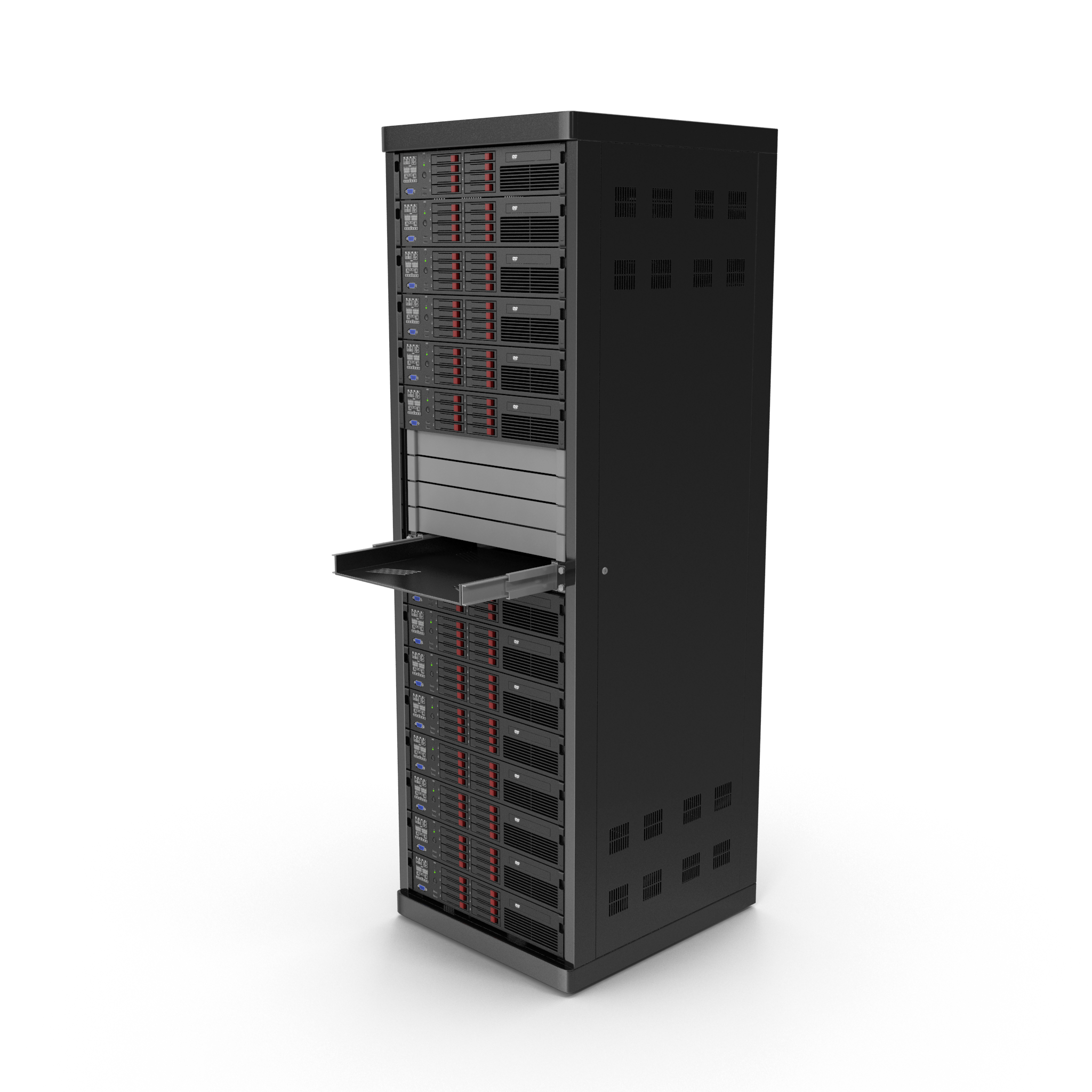 Image of person at a server rack
